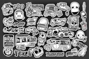 Jeep patchwork tattoo idea