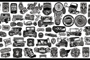 Jeep patchwork tattoo idea