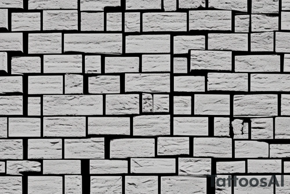 The rectangular tower is drawn with simple and straight lines, giving the impression of a solid and imposing structure. It is composed of small bricks arranged in uniform patterns, which adds a touch of texture to the design. Inside the small bricks, there are branches and twigs of different sizes, which grow around the tower, creating a sense of nature in contrast with the rigid structure of the tower. The branches and twigs are represented with thin and curved lines, and have small leaves and fruits, adding more details to the design. The tower is placed on a neutral background, allowing the details of the tower and branches to stand out. tattoo idea