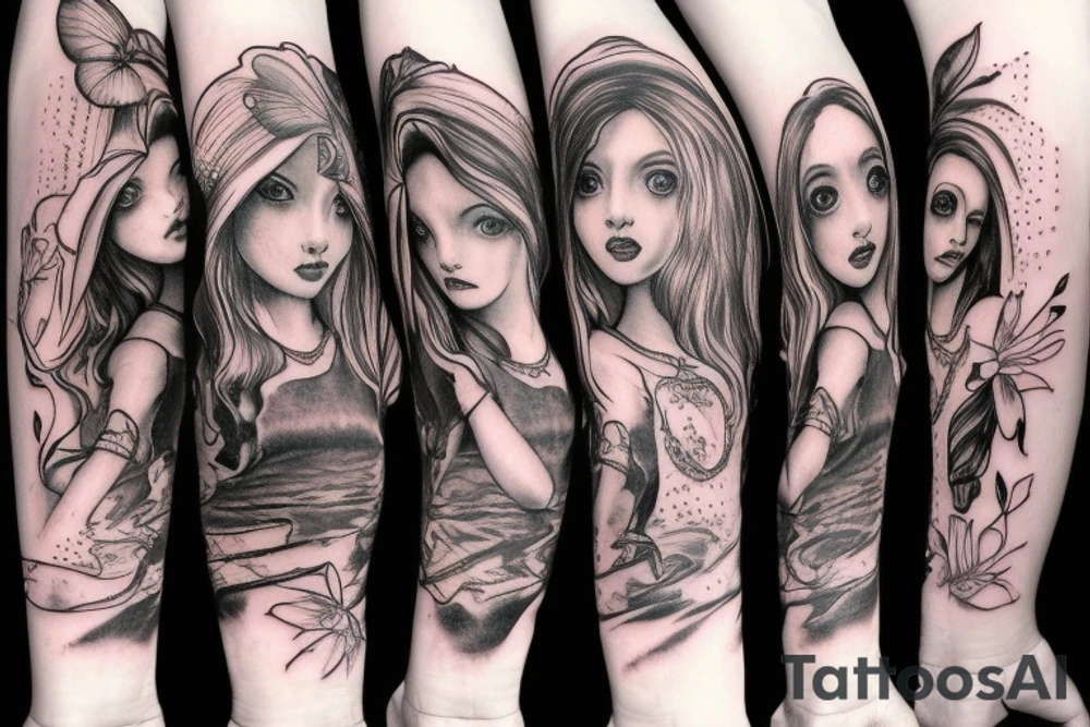 American Mcgees Alice in Wonderland tattoo idea