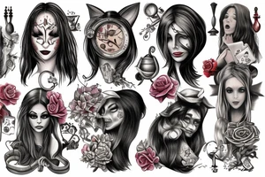 American Mcgees Alice in Wonderland tattoo idea