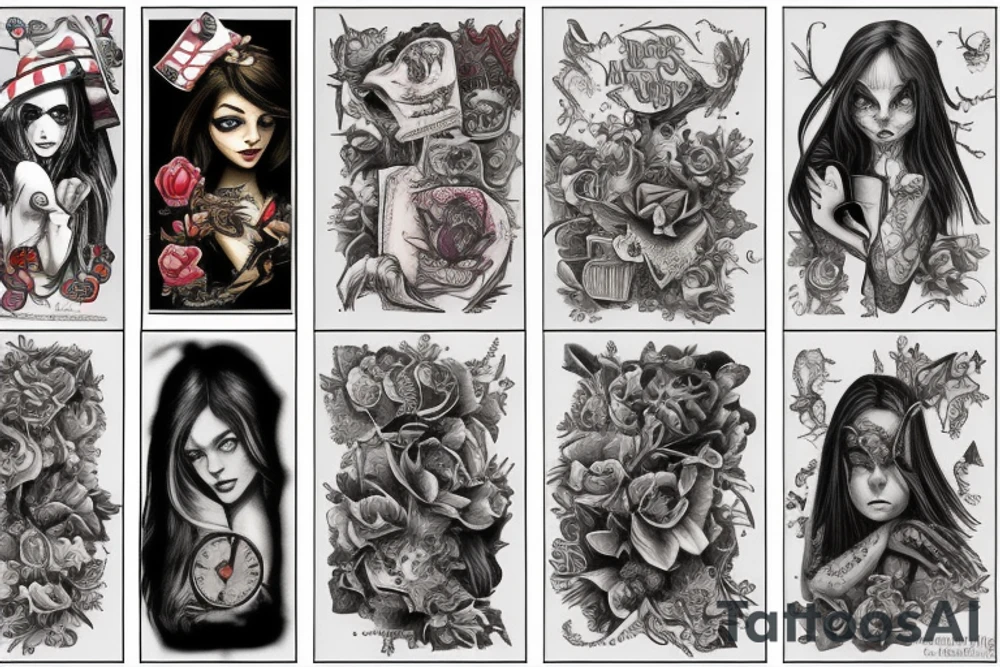 American Mcgees Alice in Wonderland tattoo idea