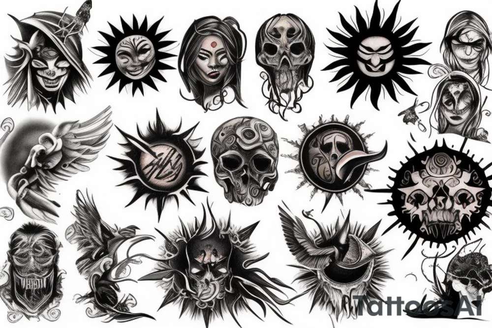 Sunburst tattoo idea