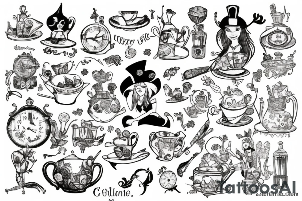 Alice in Wonderland tattoo idea