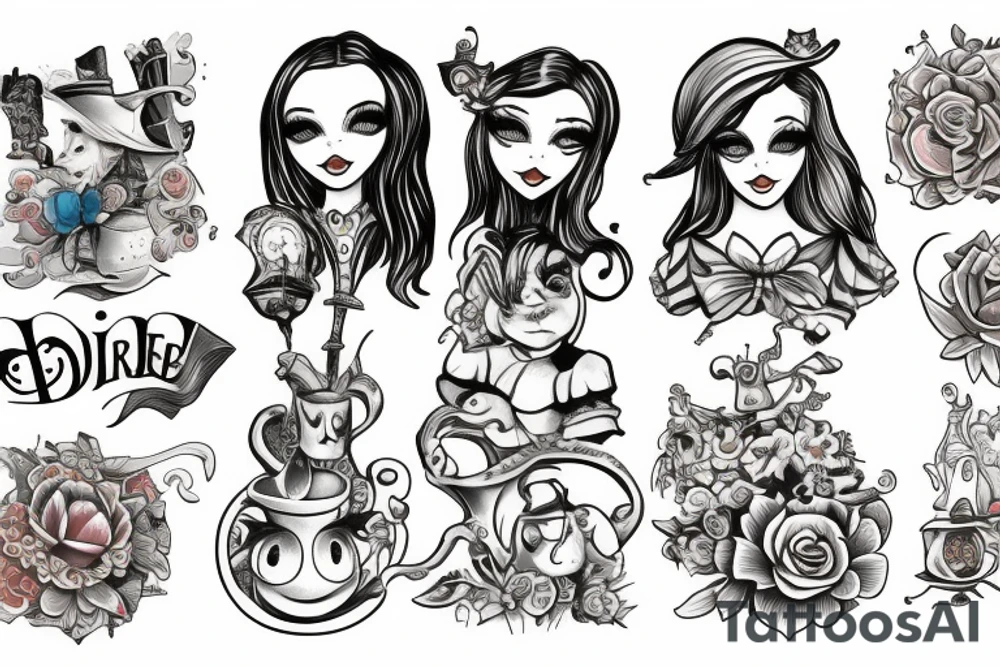 Alice in Wonderland tattoo idea