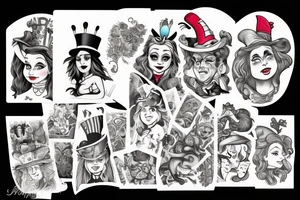 Alice in Wonderland mad hatter tattoo idea