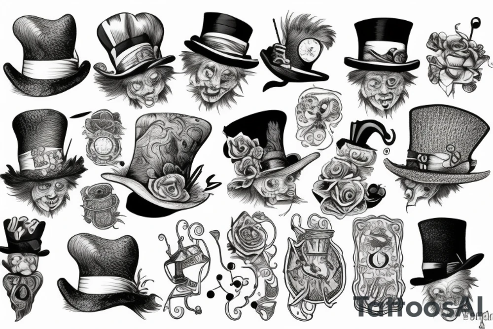 Mad
 hatter tattoo idea