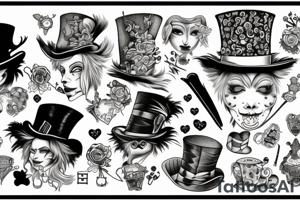 Mad
 hatter tattoo idea
