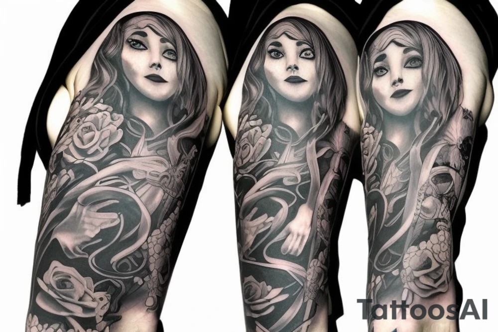 Sleeve, Alice in Wonderland tattoo idea