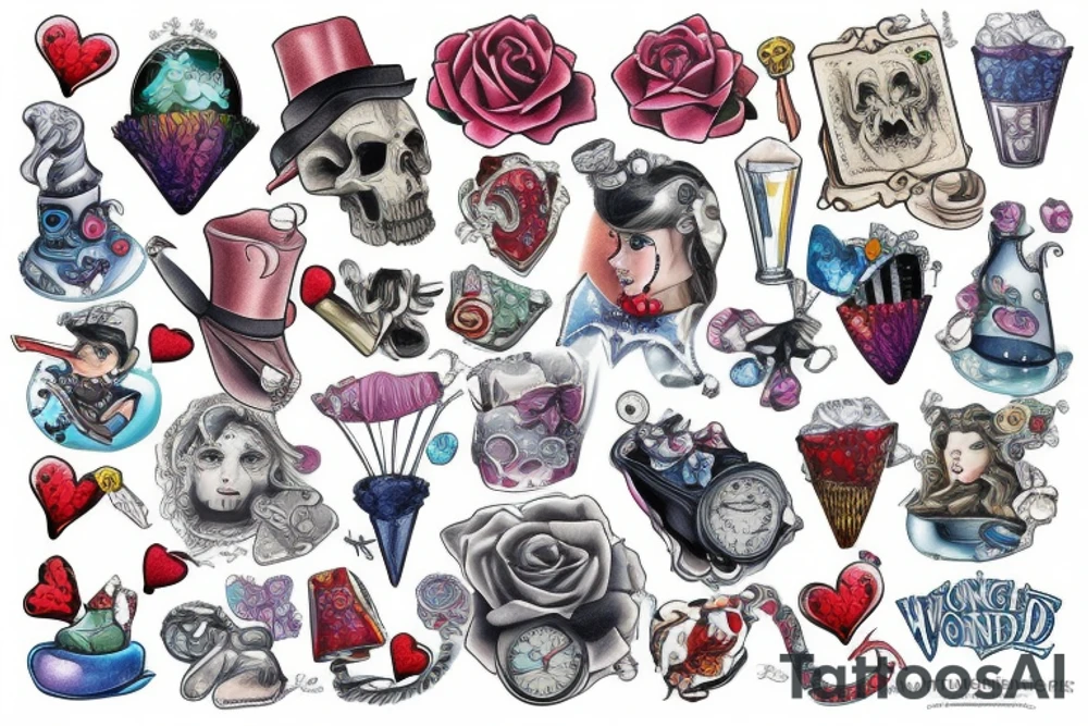 ice in Wonderland tattoo idea