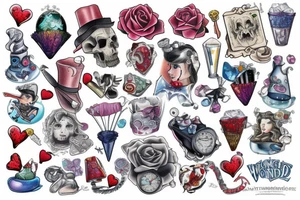 ice in Wonderland tattoo idea