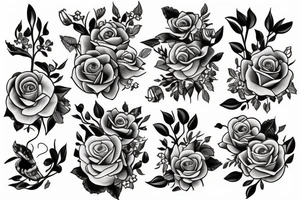 tank with flowers tattoo idea
