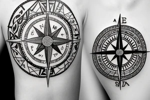 A compass with vegvisir on the inside where the whole tattoo looks like a medallion tattoo idea
