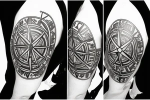 A compass with vegvisir on the inside where the whole tattoo looks like a medallion tattoo idea
