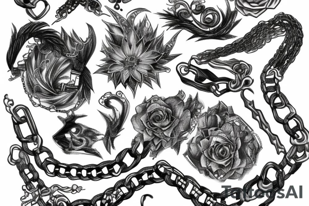 Barbed Chains Intricate Wicked Complex Radiant Smokey Ashes Warped tattoo idea Barbed Chains Intricate Wicked Complex Radiant Smokey Ashes Warped tattoo idea