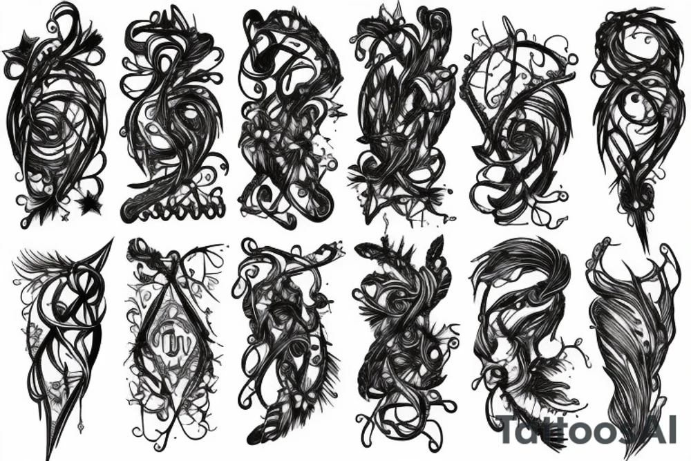 Barbed Chains Intricate Wicked Complex Radiant Smokey Ashes Warped tattoo idea