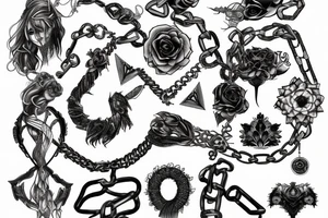 Barbed Chains Intricate Wicked Complex Radiant Smokey Ashes Warped tattoo idea