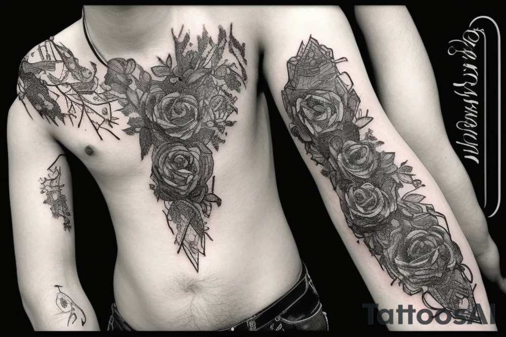 Barbed Chains Intricate Wicked Complex Radiant Smokey Ashes Warped tattoo idea