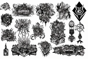 Barbed Chains Intricate Wicked Complex Radiant Smokey Ashes Warped tattoo idea