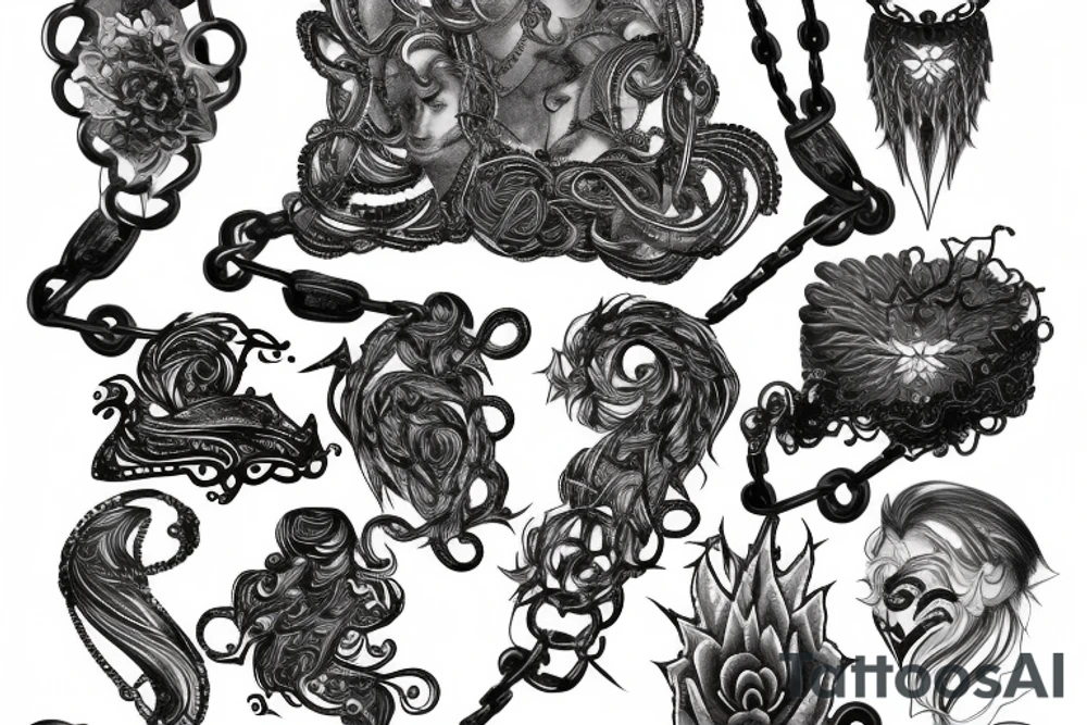 Barbed Chains Intricate Wicked Complex Radiant Smokey Ashes Warped tattoo idea Barbed Chains Intricate Wicked Complex Radiant Smokey Ashes Warped tattoo idea