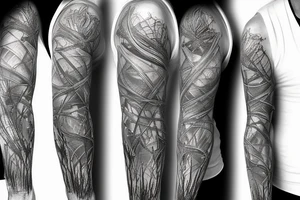 Barbed Chains Intricate Wicked Complex Radiant Smokey Ashes Warped tattoo idea