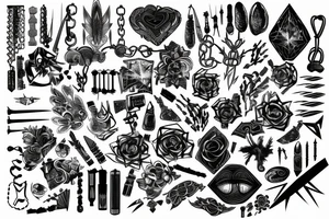 Barbed Chains Intricate Wicked Complex Radiant Smokey Ashes Warped tattoo idea