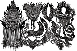 Barbed Chains Intricate Radiant Smokey Ashes Warped tattoo idea