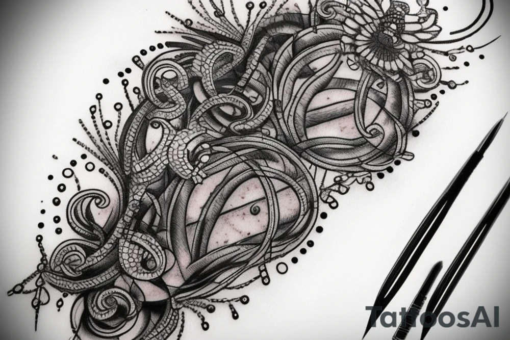 Barbed Chains Intricate Radiant Smokey Ashes Warped tattoo idea