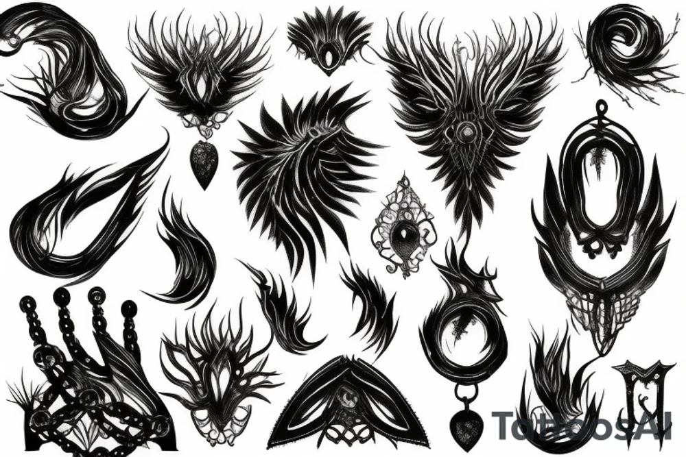 Barbed Chains Intricate Radiant Smokey Ashes Warped tattoo idea Barbed Chains Intricate Radiant Smokey Ashes Warped tattoo idea
