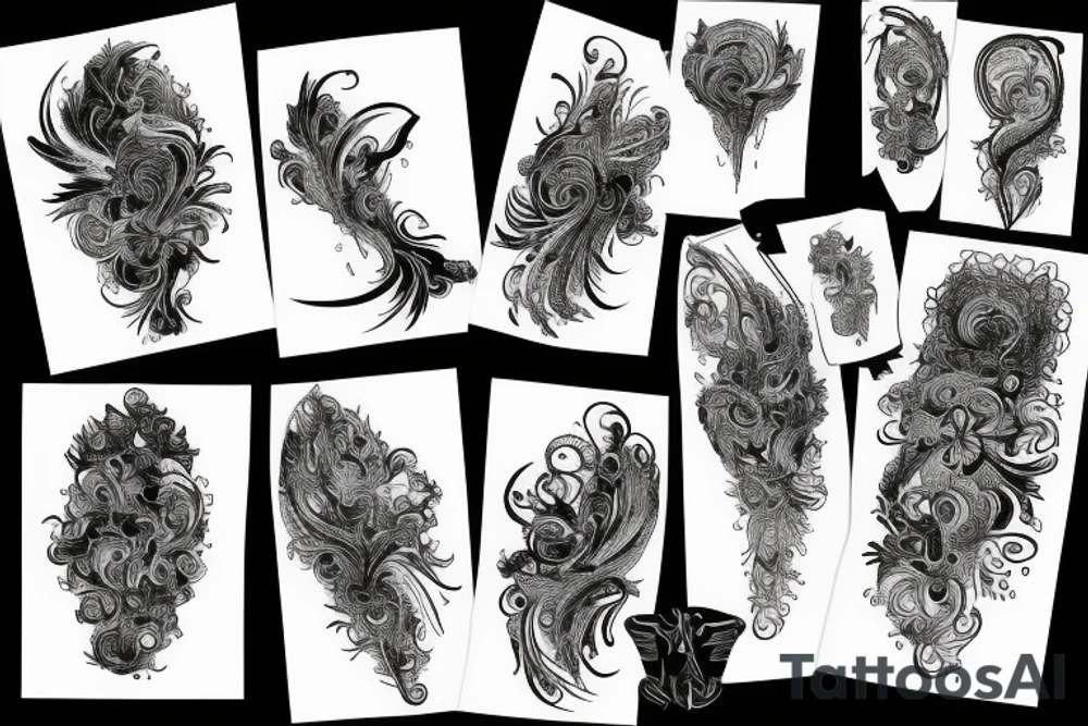 Barbed Chains Intricate Radiant Smokey Ashes Warped tattoo idea Barbed Chains Intricate Radiant Smokey Ashes Warped tattoo idea