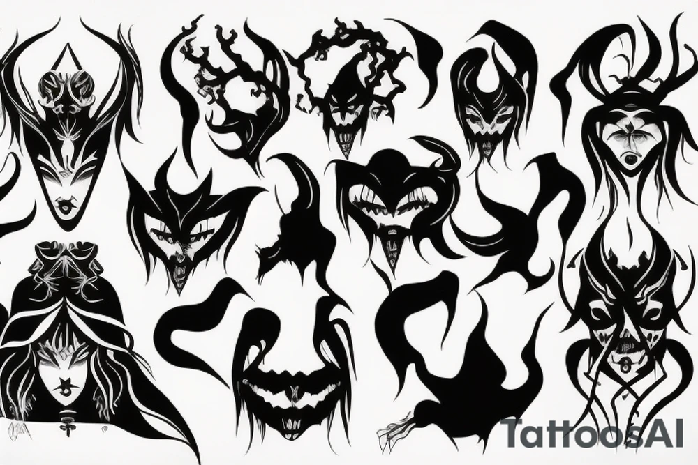 Demon Woman tattoo idea