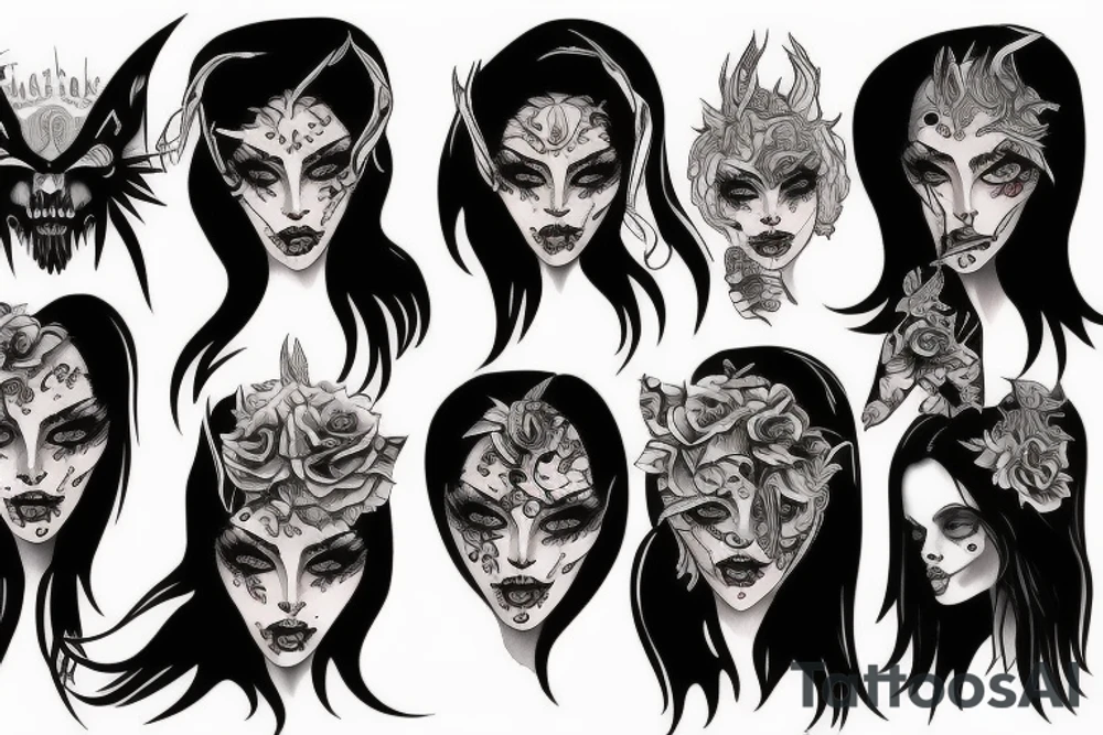 Demon Woman tattoo idea