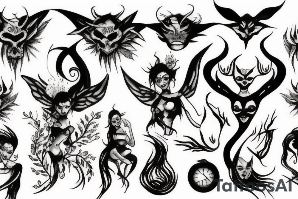 Demon Woman tattoo idea