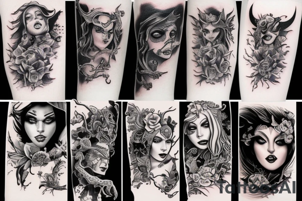 Demon Woman tattoo idea