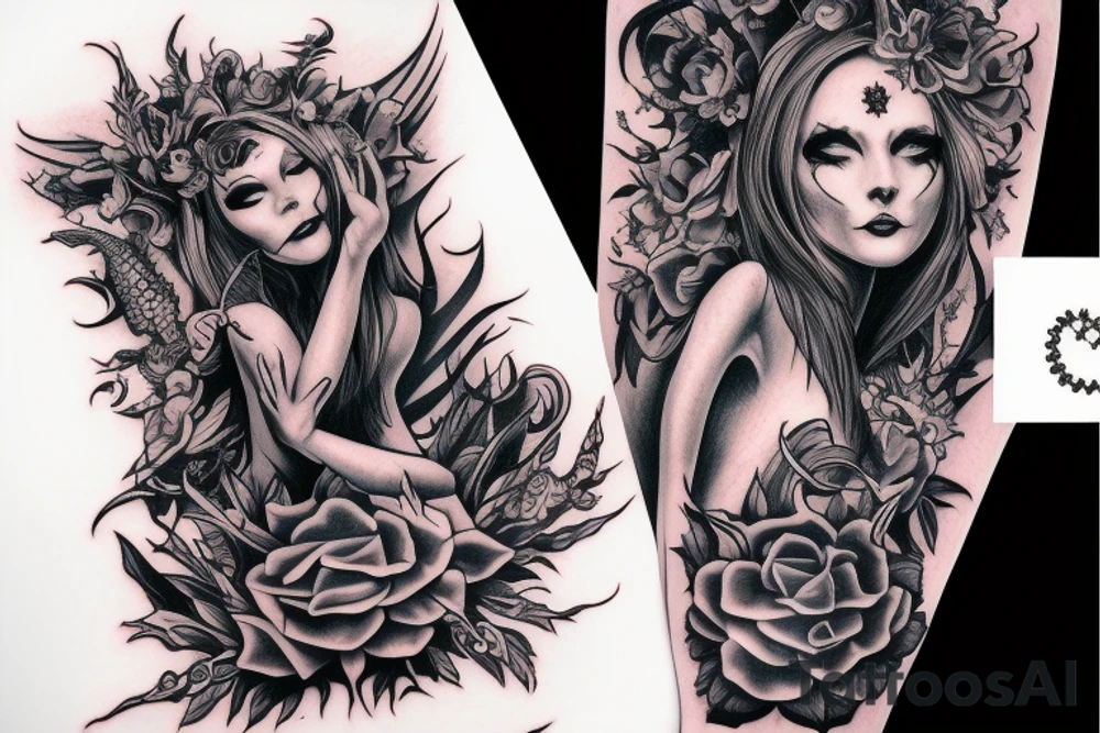 Demon Woman tattoo idea