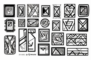 Rectangle shaped tattoo (ratio 1:2) tattoo idea