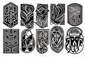 Rectangle shaped tattoo (ratio 1:2) tattoo idea