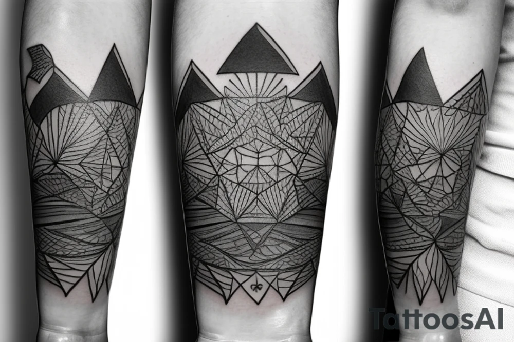 Rectangle shaped tattoo (ratio 1:2)
Hawaii themed, including a shark and hawaiian mountains tattoo idea