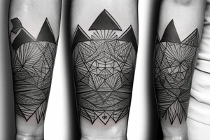 Rectangle shaped tattoo (ratio 1:2)
Hawaii themed, including a shark and hawaiian mountains tattoo idea