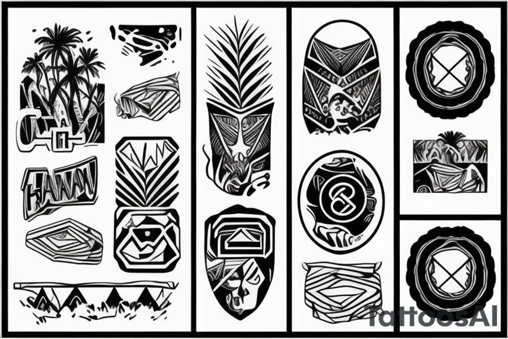 Rectangle shaped tattoo (ratio 1:2)
Hawaii themed tattoo idea Rectangle shaped tattoo (ratio 1:2)
Hawaii themed tattoo idea