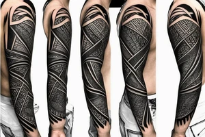 Rectangle shaped tattoo (ratio 1:2)
Hawaii themed tattoo idea