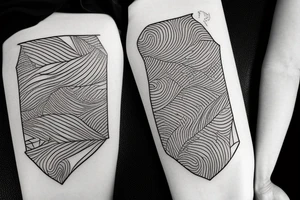 Rectangle shaped tattoo (ratio 1:2)
Hawaii themed, soft frame tattoo idea