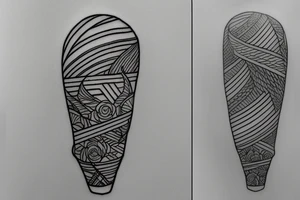 Rectangle shaped fine line tattoo (ratio 1:2) of a surfer in hawaii tattoo idea
