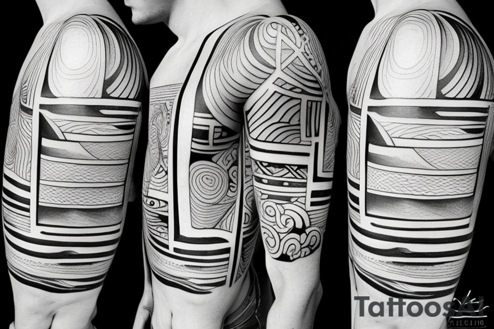 Rectangle shaped fine line tattoo (ratio 1:2) of a surfer in hawaii tattoo idea