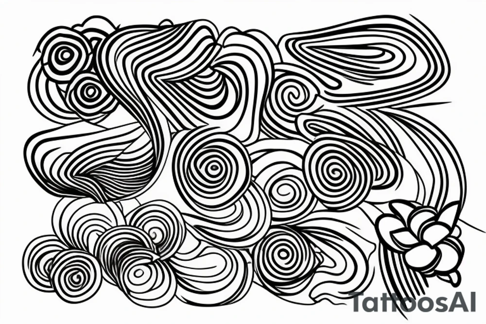 Rectangle shaped fine line tattoo (ratio 1:2)
Hawaii themed
Thin lines tattoo idea