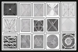 Rectangle shaped fine line tattoo (ratio 1:2) 
Thin lines
Geometric tattoo idea