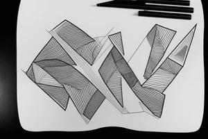 Rectangle shaped fine line tattoo (ratio 1:2) 
Thin lines
Symmetric tattoo idea