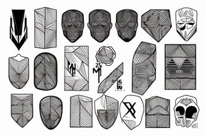Rectangle shaped fine line tattoo (ratio 1:2) 
Thin lines tattoo idea