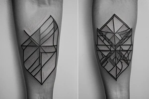 Create a rectangle shaped fine line tattoo (ratio 1:2) on the forearm. 
The tattoo should represent a detour. tattoo idea