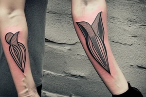 Create a rectangle shaped fine line tattoo (ratio 1:2) on the forearm. It should be made of very fine lines.
It should include a humpback whale breaching the surface. tattoo idea